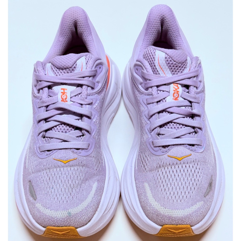 Hoka Bondi 8 Lavender Orange Running Shoes Sneakers 1162012 AGH Womens 6.5B - Picture 2 of 6